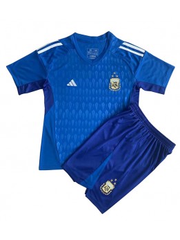 Billige Argentina Keeper Bortedraktsett Barn VM 2022 Kortermet (+ Korte bukser)